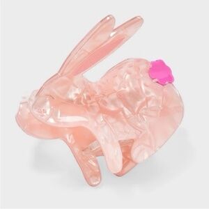 Easter Bunny nwt Claw Hair Clip - Pink: Solid Plastic & Steel, Secures Hair